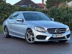 Silver Used 2015 Mercedes C300 AMG line Sedan | £13,790 (Fair price)