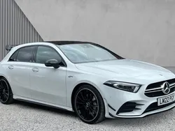 White Used 2022 Mercedes A35 AMG Premium Plus Hatchback | £33,923 (Expensive)
