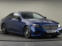 Manufaktur brilliant blue metallic finish Used 2020 Mercedes E300 AMG line Coupe | £28,700 (Expensive)