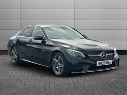Black Used 2020 Mercedes C300 AMG line Sedan | £20,095 (Fair price)