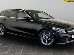 Black Used 2021 Mercedes C300e AMG line Estate | £13,295 (Expensive)