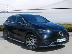 Obsidian black metallic Used 2024 Mercedes EQE500 AMG line Estate | £60,990