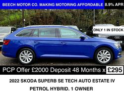 Blue Used 2022 Skoda Superb SE Technology Estate | £18,990 (Good price)