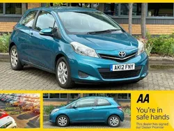 Blue Used 2012 Toyota Yaris Hatchback | £3,550 (Fair price)