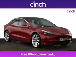 Red Used 2020 Tesla Model 3 Performance Sedan | £16,199 (Fair price)