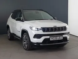 Bicolour metallic blue shade with black roof New 2025 Jeep Compass Summit SUV | £27,498 (Fair price)