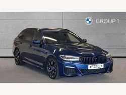 Blue Used 2022 BMW 530e M Sport Estate | £32,450 (A bit pricey)