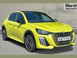 Yellow Used 2024 Peugeot e-208 GTi Hatchback | £17,450 (Good price)