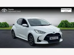 White Used 2023 Toyota Yaris Hybrid Design Hatchback | £17,093 (Fair price)