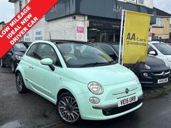 Green Used 2015 Fiat 500 Lounge Hatchback | £4,995 (Fair price)