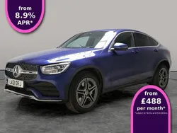 Blue Used 2021 Mercedes GLC220 AMG line Coupe | £31,529 (Fair price)