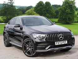 Obsidian black metallic Used 2022 Mercedes GLC43 AMG Premium Plus Coupe | £47,900 (Fair price)