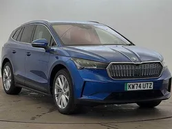 Race blue metallic Used 2024 Skoda Enyaq iV SUV | £30,495 (A bit pricey)