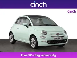 Green Used 2018 Fiat 500 Lounge Hatchback | £8,249 (A bit pricey)