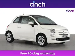 White Used 2017 Fiat 500 Lounge Hatchback | £7,549 (A bit pricey)