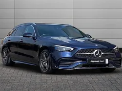Blue Used 2022 Mercedes C300e AMG Line Premium Plus Estate | £34,295 (Fair price)