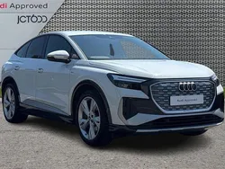 White Used 2022 Audi Q4 Sportback e-tron S-Line SUV | £25,500