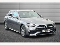 Grey Used 2024 Mercedes C200 AMG line Estate | £33,795 (Fair price)