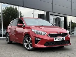 Blaze red Used 2021 Kia Ceed 3 Hatchback | £12,495 (A bit pricey)