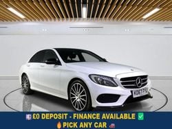 White Used 2018 Mercedes C220 AMG line Sedan | £14,449 (Fair price)