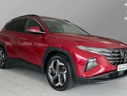 Sunset red Used 2022 Hyundai Tucson Premium SUV | £23,515 (Fair price)