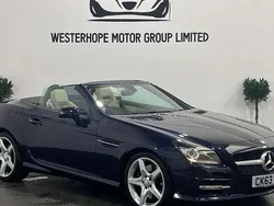 Blue Used 2013 Mercedes SLK250 AMG Cabriolet | £9,200 (Fair price)