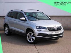 Brilliant silver metallic Used 2020 Skoda Karoq SE SUV | £12,393 (Fair price)
