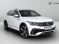 White Used 2022 VW Tiguan Allspace R-line SUV | £30,975 (Expensive)