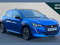 Blue Used 2020 Peugeot e-208 GT-line Hatchback | £11,686 (Fair price)