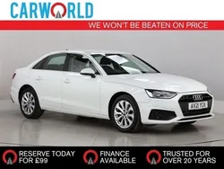 White Used 2021 Audi A4 Advanced Sedan | £20,880 (Fair price)