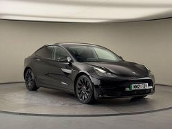 Solid black Used 2021 Tesla Model 3 Performance Sedan | £23,450 (Fair price)