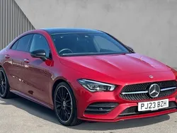 Designo patagonia red Used 2023 Mercedes CLA180 AMG Line Premium Plus Sedan | £31,195 (A bit pricey)