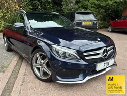Blue Used 2017 Mercedes C220 AMG line Estate | £10,847 (Fair price)