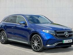 Brilliant blue metallic Used 2021 Mercedes EQC400 AMG line SUV | £29,980 (A bit pricey)