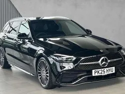 Obsidian black metallic Used 2025 Mercedes C300 AMG Line Premium Plus Estate | £43,980