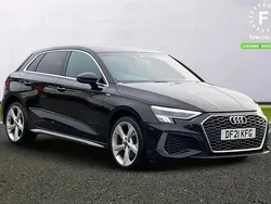Black Used 2021 Audi A3 Sportback e-tron S-Line Sedan | £17,599 (Fair price)