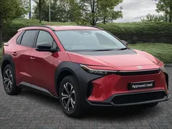 Red New 2024 Toyota bZ4X SUV | £27,625 (Fair price)