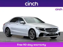 Silver Used 2021 Mercedes C300e AMG line Sedan | £19,249 (Fair price)