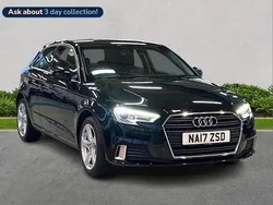 Brilliant black, solid Used 2017 Audi A3 Sport Hatchback | £10,738 (Fair price)