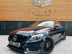 Blue Used 2018 Mercedes C220 AMG line Coupe | £17,590 (Fair price)