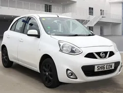 White Used 2016 Nissan Micra Acenta Hatchback | £5,795 (Fair price)