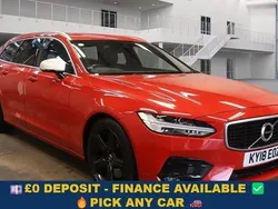 Red Used 2018 Volvo V90 R-Design Pro Estate | £15,349 (Fair price)
