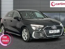 Black Used 2022 Audi A3 Sportback e-tron S-Line Sedan | £17,500 (Fair price)