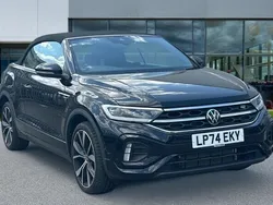Deep black pearl black Used 2025 VW T-Roc Cabriolet R-line Cabriolet | £32,879 (A bit pricey)