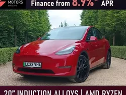 Red Used 2023 Tesla Model Y Long Range SUV | £31,474 (Fair price)
