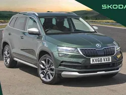 Emerald green metallic Used 2018 Skoda Karoq Scout 4x4 SUV | £16,495 (A bit pricey)