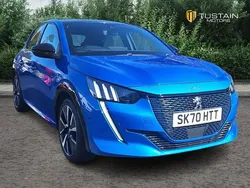 Blue Used 2020 Peugeot e-208 GT Hatchback | £11,499 (Fair price)