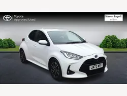 White Used 2023 Toyota Yaris Hybrid Design Hatchback | £17,470 (Fair price)