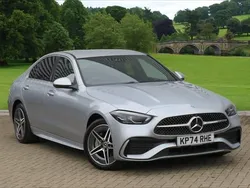 Hightech silver Used 2024 Mercedes C300e AMG line Sedan | £36,400 (Good price)