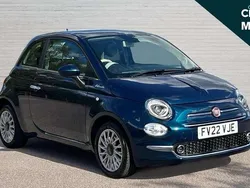Blue Used 2022 Fiat 500 Dolcevita Hatchback | £9,821 (Fair price)